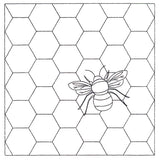 Honeycomb Hexagon With Bee (Double Run)