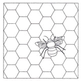 Honeycomb Hexagon With Bee (Double Run)