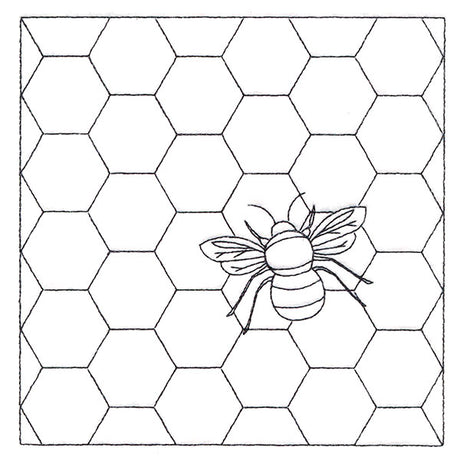 Honeycomb Hexagon With Bee (Double Run)