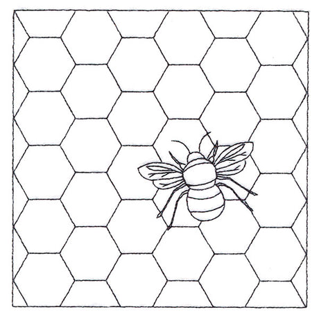 Honeycomb Hexagon With Bee (Double Run)