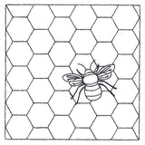 Honeycomb Hexagon With Bee (Double Run)