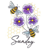 Honeybees & Violets On Sunday