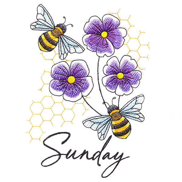 Honeybees & Violets On Sunday