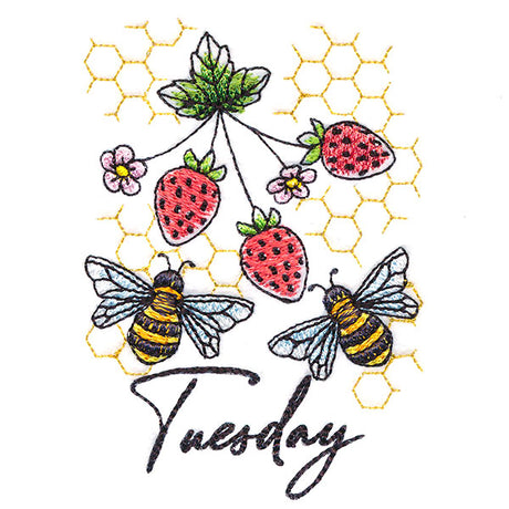Honeybees & Strawberries On Tuesday
