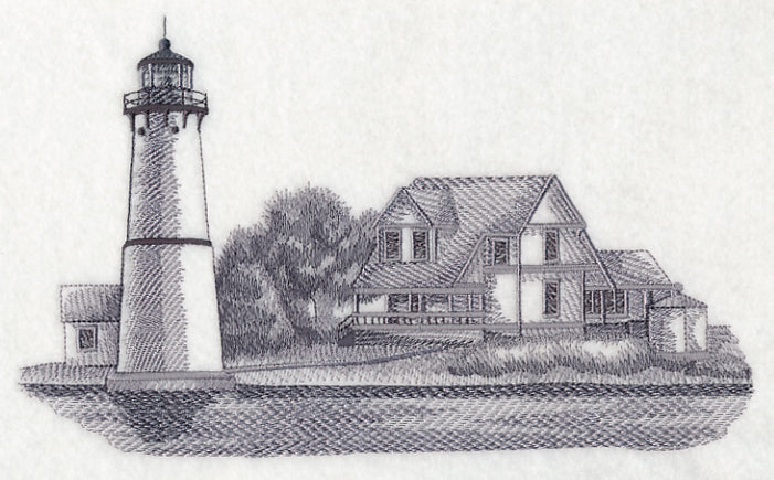 Rock Island Lighthouse Sketch (New York)