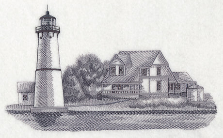 Rock Island Lighthouse Sketch (New York)