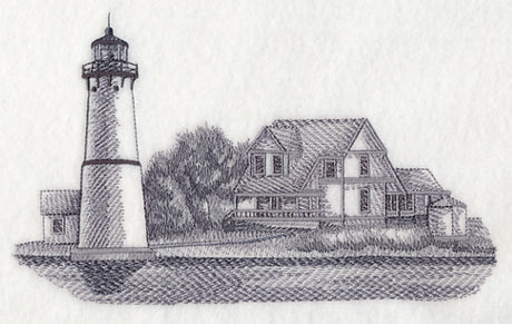 Rock Island Lighthouse Sketch (New York)