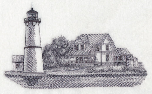 Rock Island Lighthouse Sketch (New York)