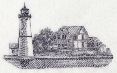 Rock Island Lighthouse Sketch (New York)