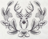 Deer Buck and Woodsy Laurel