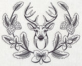 Deer Buck and Woodsy Laurel