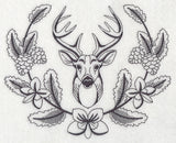 Deer Buck and Woodsy Laurel