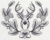 Deer Buck and Woodsy Laurel