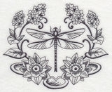 Dragonfly and Lily Laurel