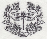 Dragonfly and Lily Laurel