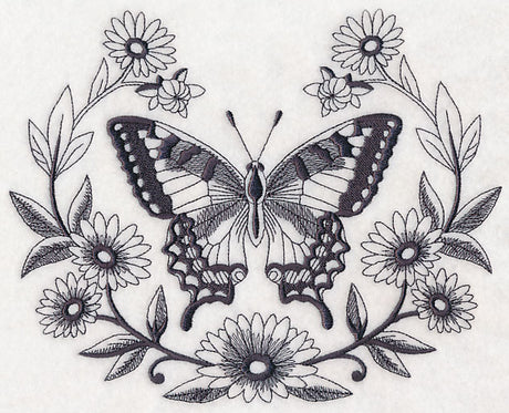 Swallowtail and Daisy Laurel