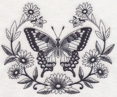 Swallowtail and Daisy Laurel