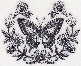 Swallowtail and Daisy Laurel