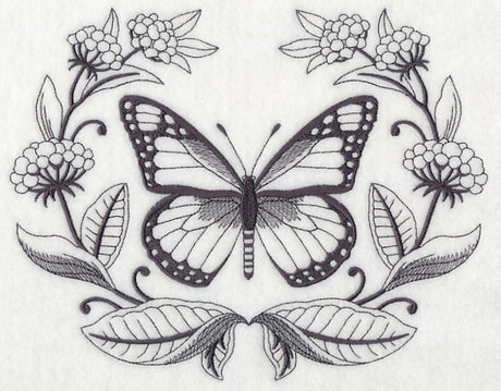 Monarch and Milkweed Laurel