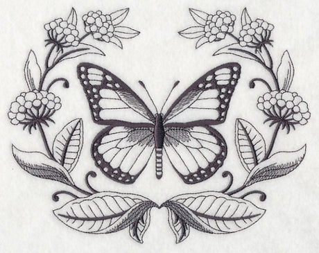 Monarch and Milkweed Laurel