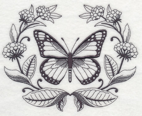 Monarch and Milkweed Laurel