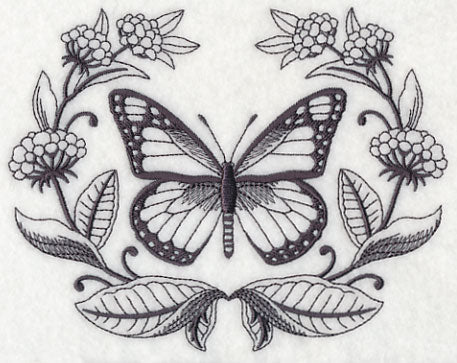 Monarch and Milkweed Laurel