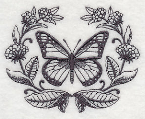 Monarch and Milkweed Laurel