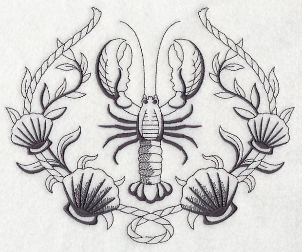 Lobster and Seashell Laurel