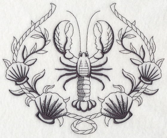 Lobster and Seashell Laurel