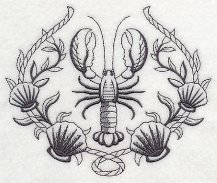 Lobster and Seashell Laurel