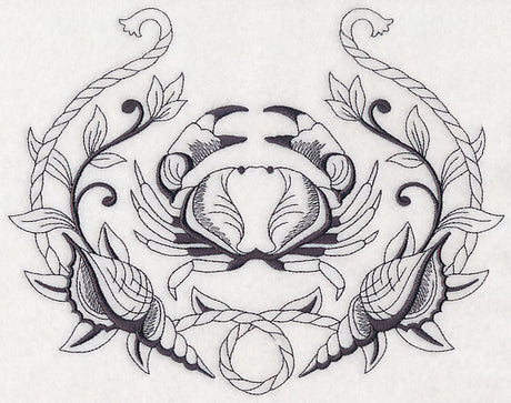 Crab and Seashell Laurel