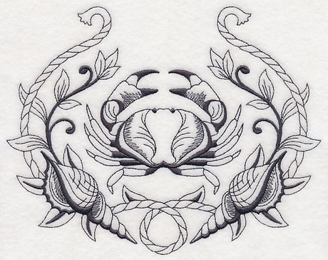 Crab and Seashell Laurel