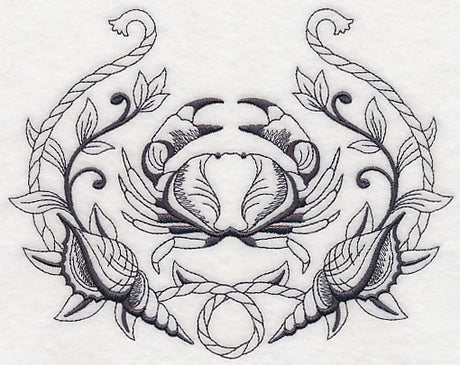 Crab and Seashell Laurel