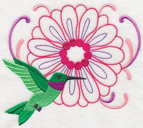 Hummingbird's Flight to Flower