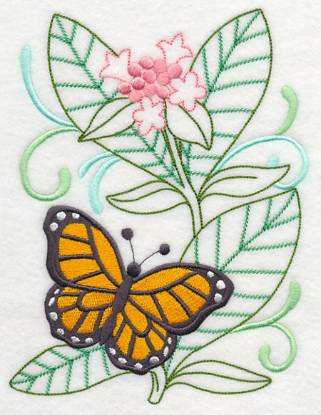 Monarch With Milkweed