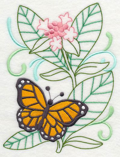 Monarch With Milkweed