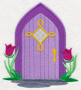 Fairy Door with Tulips