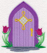 Fairy Door with Tulips