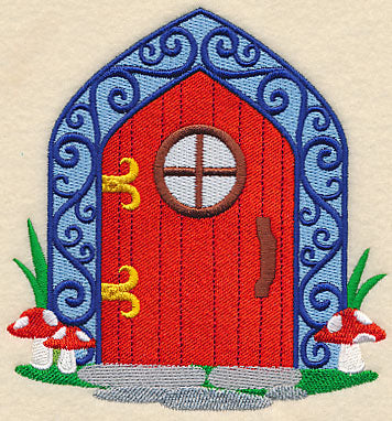 Fairy Door with Toadstools