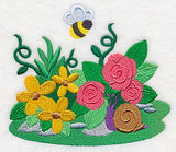 Buzzing Bee and Flowers