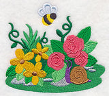 Buzzing Bee and Flowers