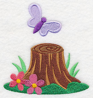 Butterfly and Tree Stump