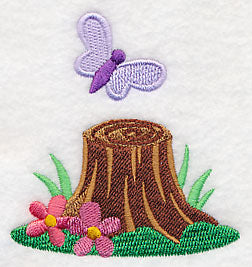 Butterfly and Tree Stump