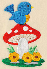 Bluebird on Toadstool