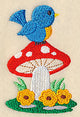 Bluebird on Toadstool