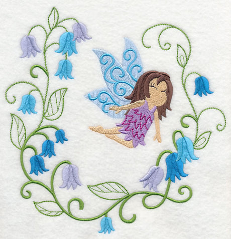 Fairy Bonnie with Bluebell Wreath