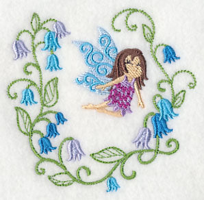 Fairy Bonnie with Bluebell Wreath