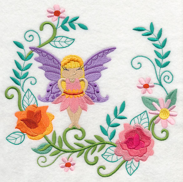 Fairy Carrie with Carnation Wreath