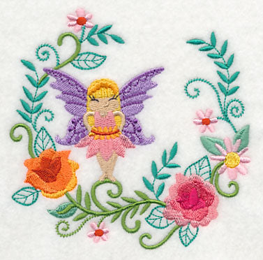 Fairy Carrie with Carnation Wreath