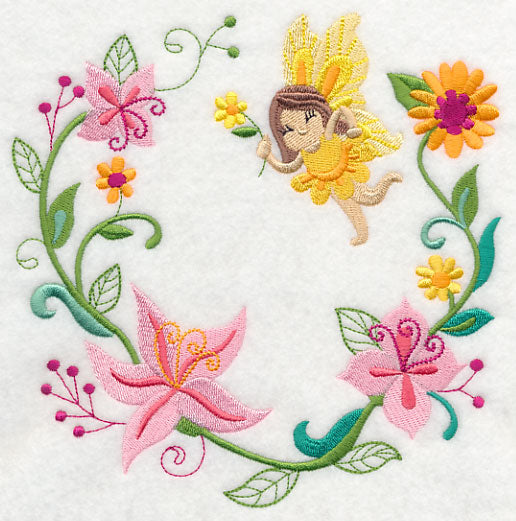 Fairy Laurie with Lily Wreath